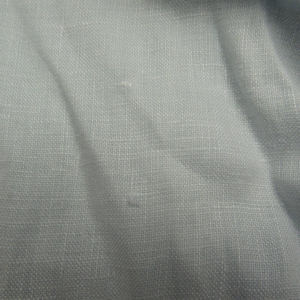 Vintage J Crew Shirt Mens Extra Large 17.5 18 Light Blue Solid Linen Relaxed Fit - Picture 8 of 10